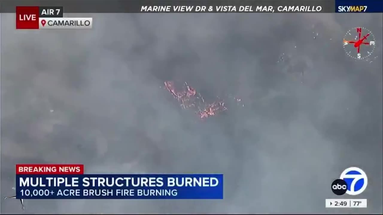 At least 2 dozen homes have burned in the Mountain Fire In Ventura County California