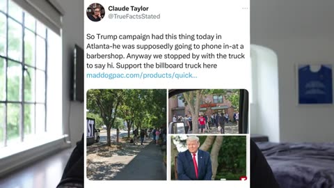 A Trump campaign event in Atlanta, Georgia got ruined when an unwelcome visitor showed up.