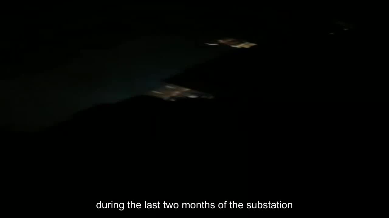 Nighttime explosion of a substation in Belgorod, Russia. Most of the city is without electricity.