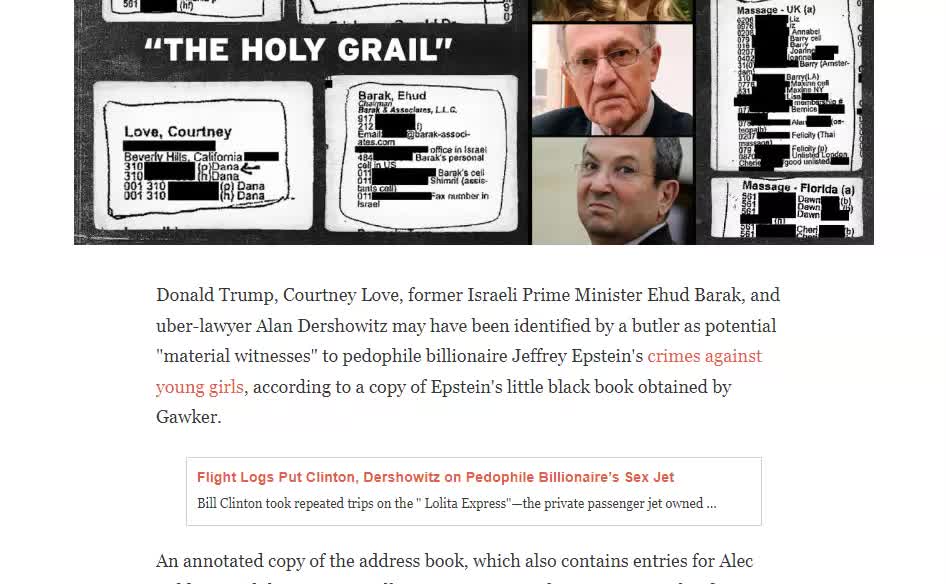 Epstein had 13 Phone Numbers to Reach Trump in his Black Book