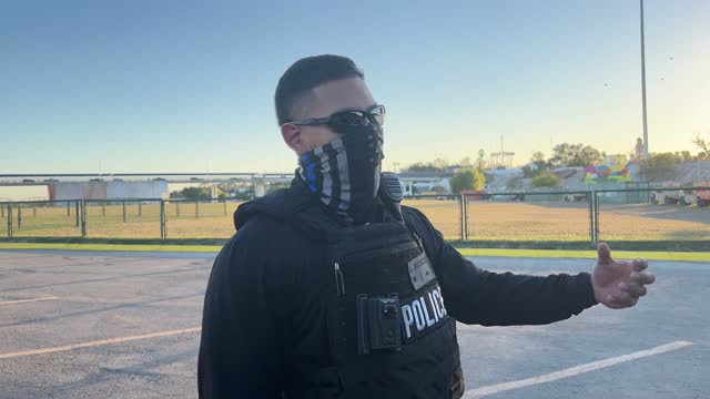 Masked agent attempts to cover up Texas Border operations