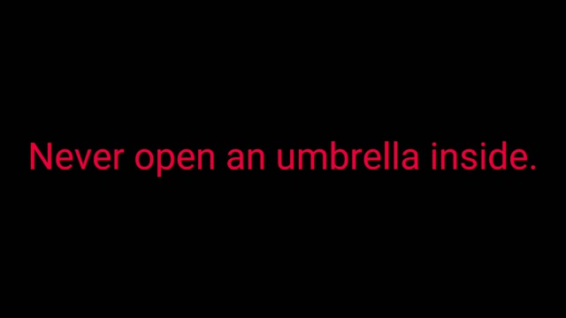 March 13th, national open an umbrella inside day.