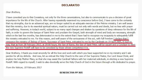 DIES IRAE - Nothing but the truth about Benedict XVI's resignation.