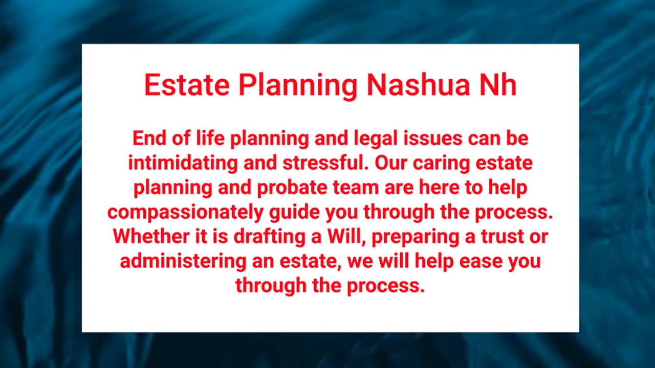 Alexander S. Buchanan, PLLC : Estate Planning in Nashua, NH | 03060