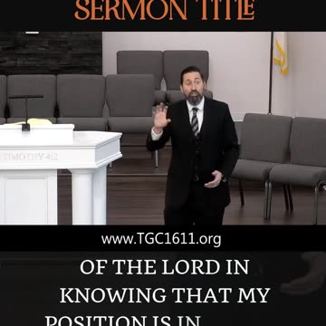 My position is in Christ Jesus