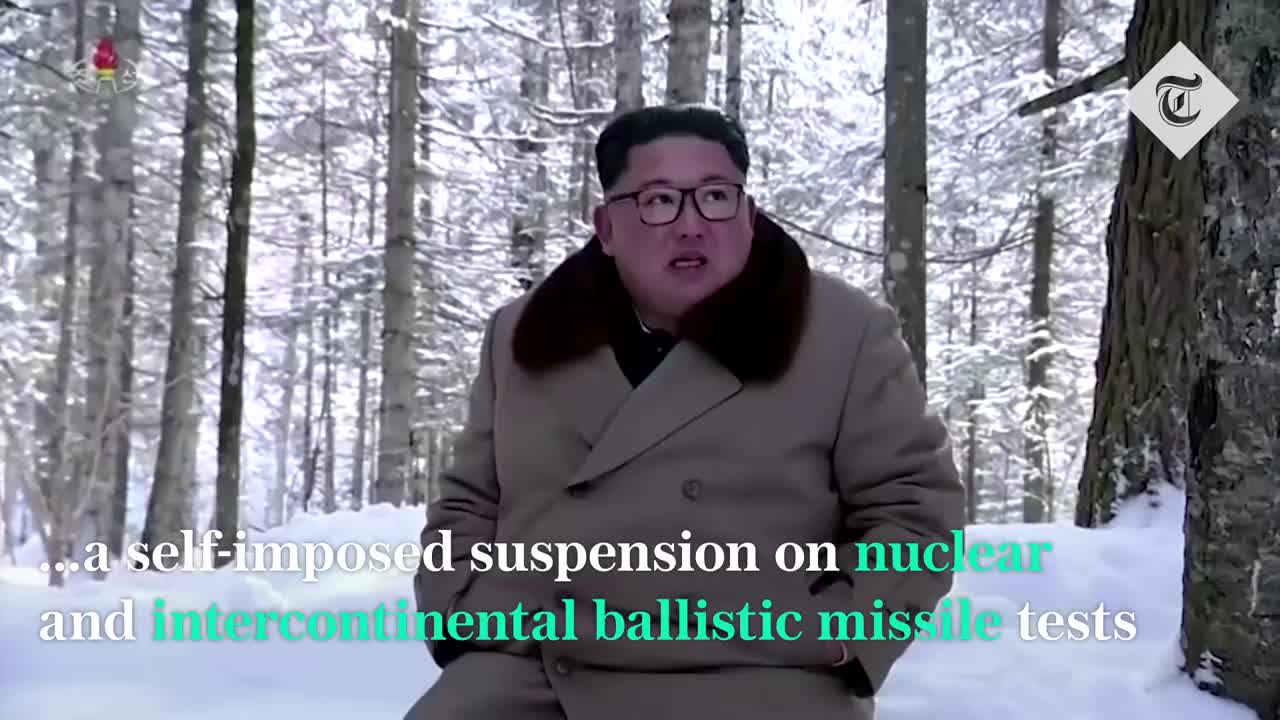 North Korea state TV broadcasts Kim Jong-un riding white horse into the mountains