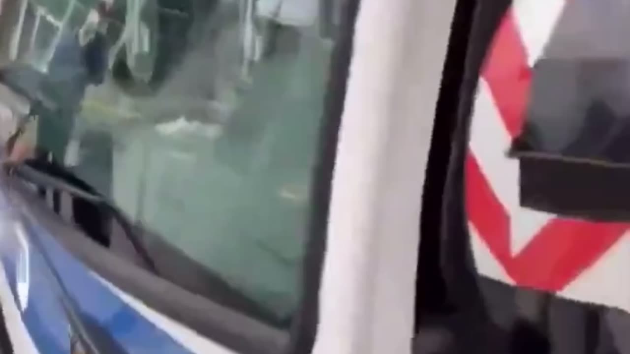 Squatting Person Takes a Piss on a Bus