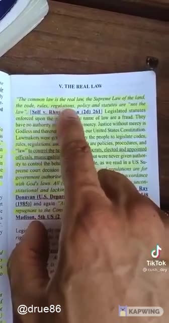 Sovereign Human Beings live with Common LAW - Land, Air, and Water