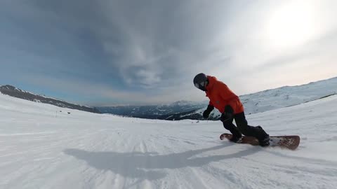 Last run of the day with my diy snowboard at Flims_Laax, slope 29