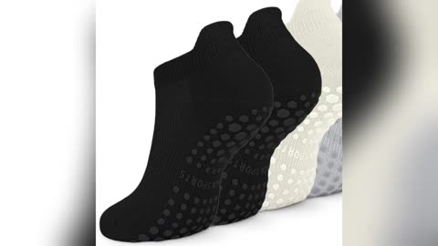 Non Slip Pilates Socks with Grips for Women