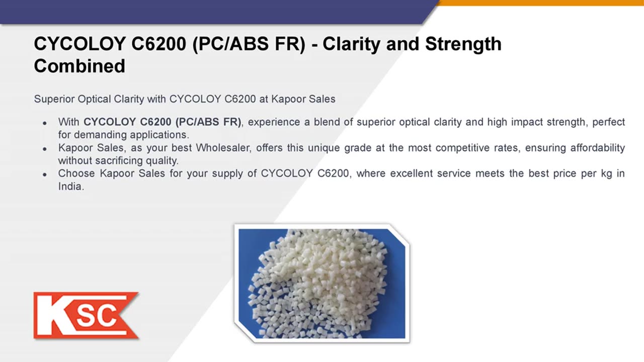 Take Your Products To The Next Level With Kapoor Sales For Superior Pc/Abs Granules