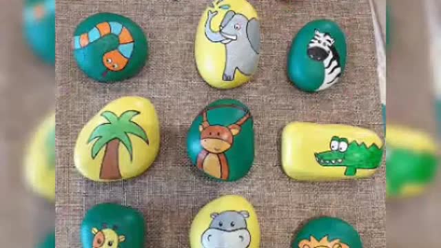 hand painted rock art designs stone painting ideas for bignners