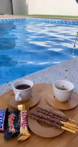 منظر جميل مع شوكولاته لذيذه وكوب قهوة