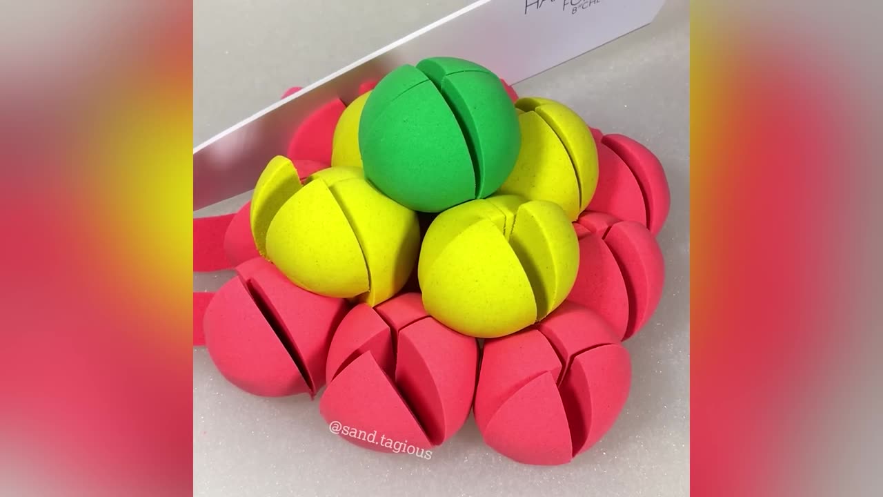 Satisfying And Relaxing Drop squish Kinetic Sand
