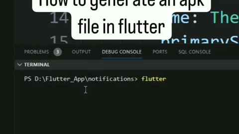 How to build an APK in flutter #fluttter #apk