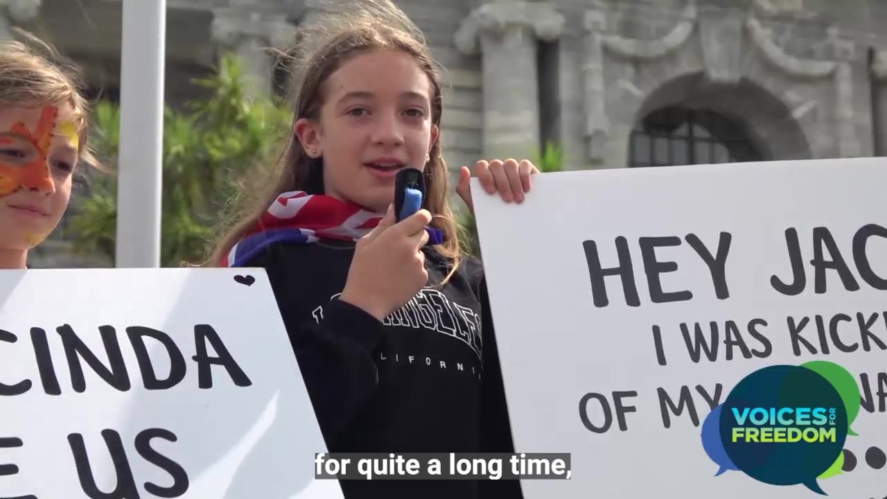 Peaceful Protest in Wellington - Paige and Gymnastics