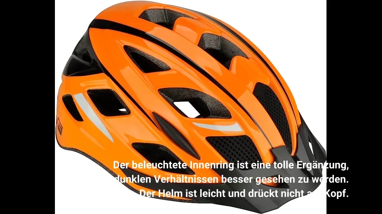 Käuferbewertungen : Fischer Fahrradhelm, Radhelm, Cityhelm Urban, mit beleuchtetem Innenring-System