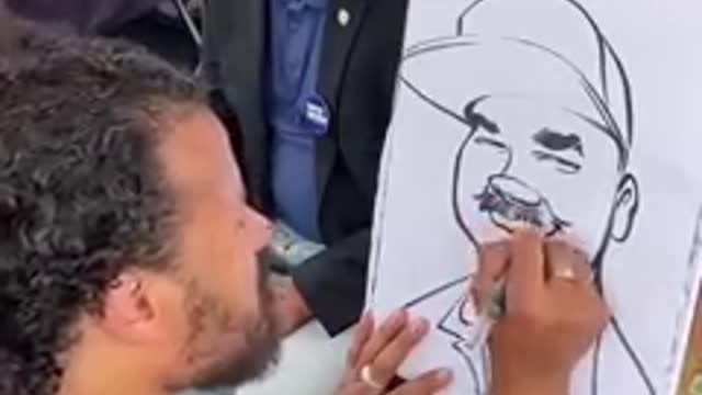 Senator Sharif Street was happy to get drawn by Alani J… but did he like the sketch