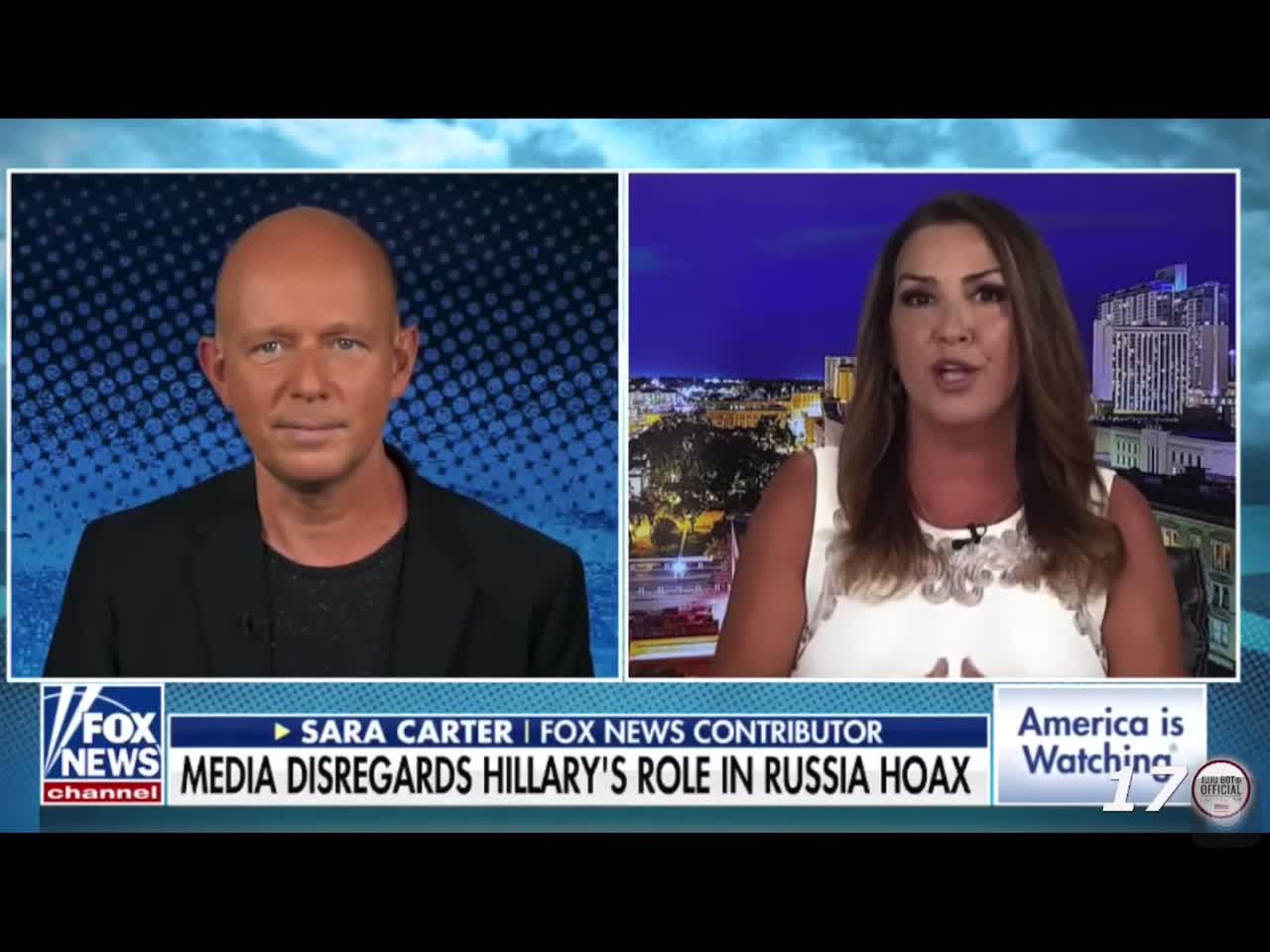 Sarah Carter says Bill and Hillary Clinton are like the Bonnie and Clyde of Washington DC.