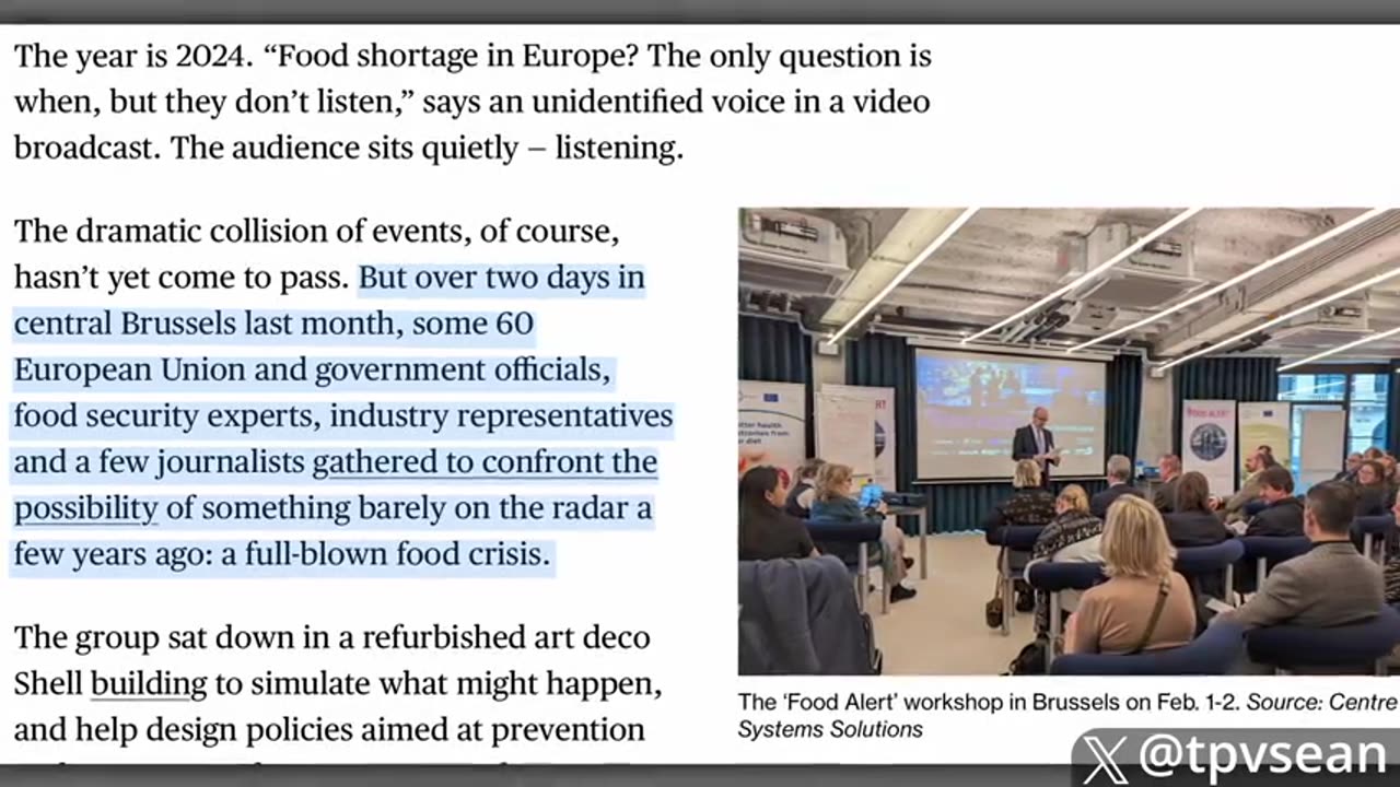 WEF Insider Reveals The ‘New 9/11’ Will Be a ‘Global Famine’