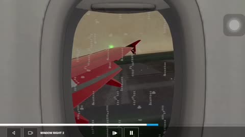 Airbus A320 landing in a rainy night in Jakarta coming from New Dheli