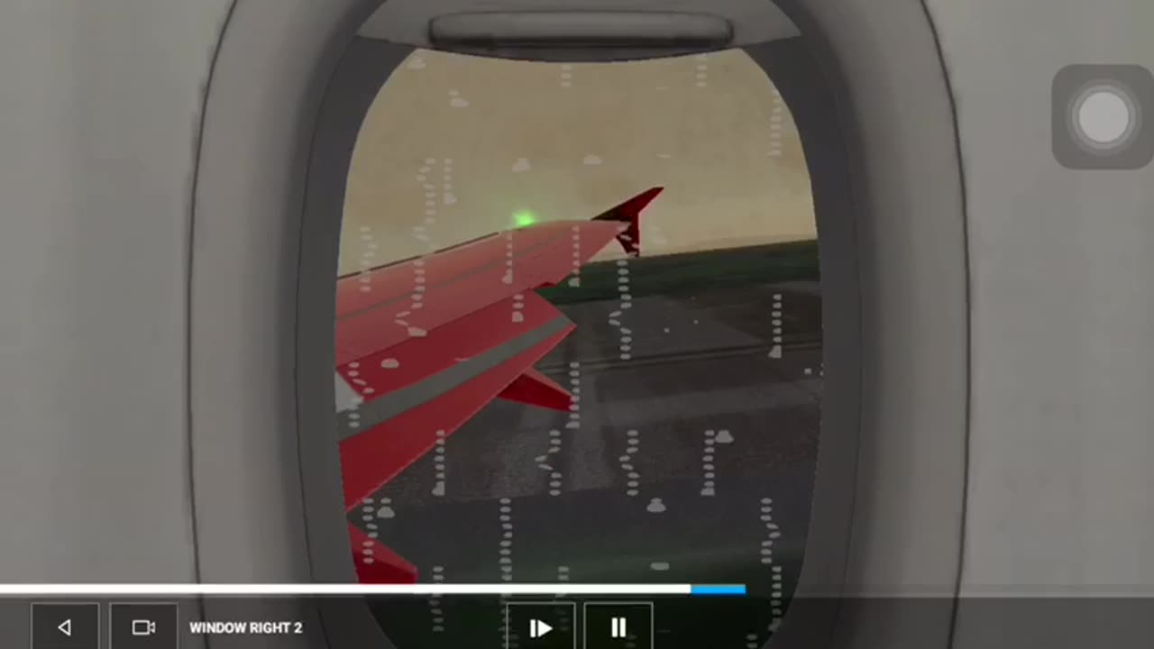 Airbus A320 landing in a rainy night in Jakarta coming from New Dheli