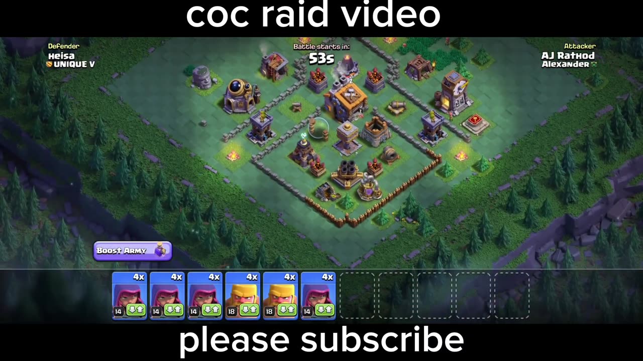 Coc raid video