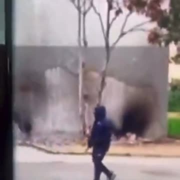 In the Moulins district in Nice, France, migrants walking around with assault rifles...