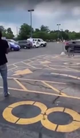 Parking lot rage？ Chubby was out of control. That is gonna leave a mark(s)