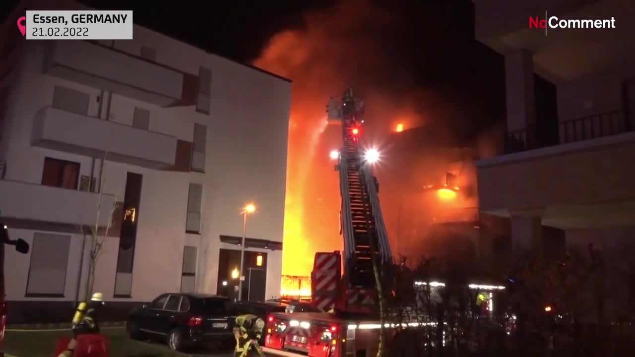 Fire breaks out at German residential complex