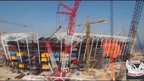 Proses pembongkaran stadion 974 yang mengesankan