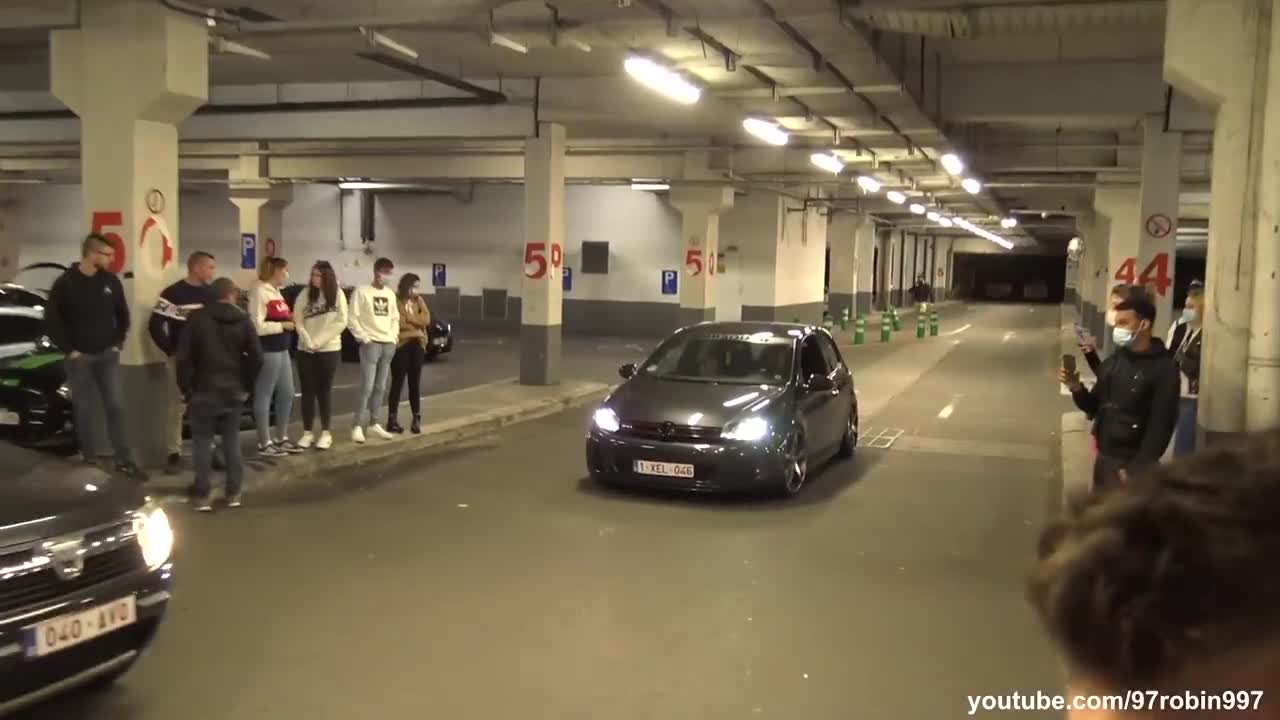 LOUDEST Rev Battle ever? EXTREME Loud Bangs 2X VW Golf 6 GTI