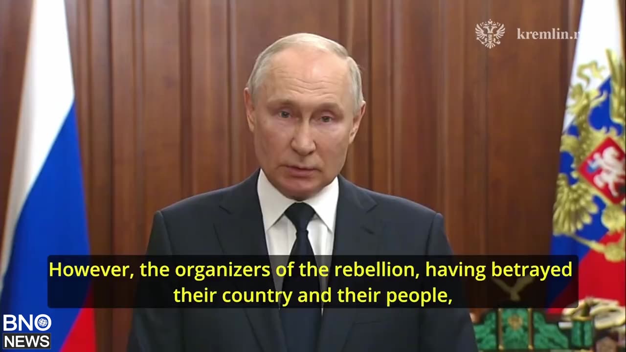 Putin's address to the nation after Wagner rebellion (English subtitles)