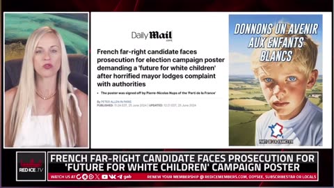 FRENCH FAR-RIGHT CANDIDATE FACES PROSECUTION FOR 'FUTURE FOR WHITE CHILDREN' CAMPAIGN POSTER