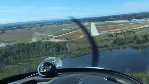 Landing at Barrie Flight school