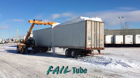 Awesome Roof Snow Removal Tools ! Amazing Snow Sliding Off The Roof