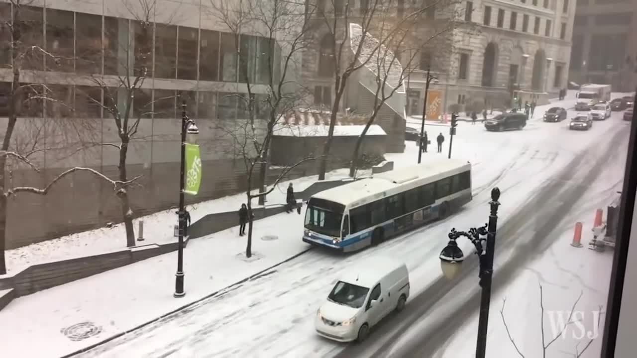 Snow Causes Multi-Vehicle Pileup in Canada