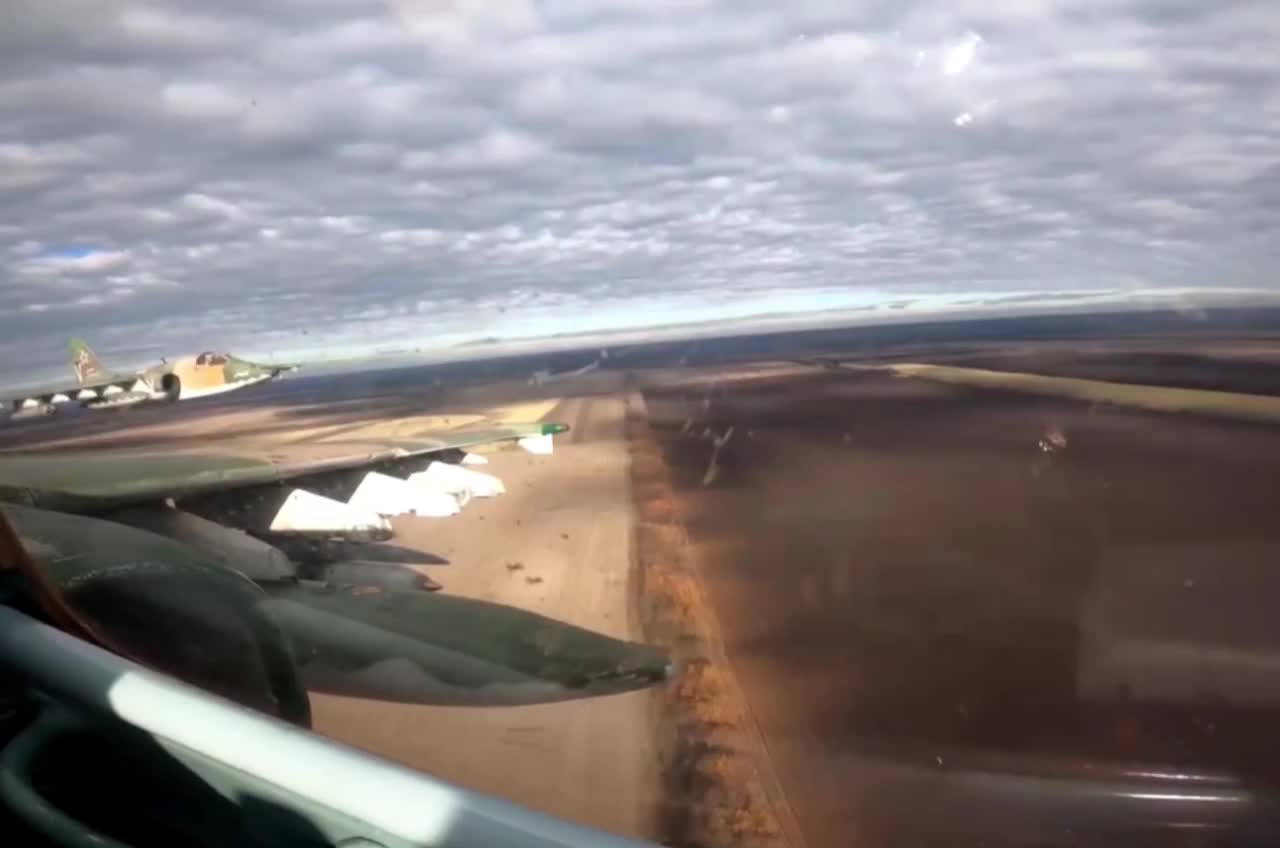 Footage of the combat work of Russian Su-25