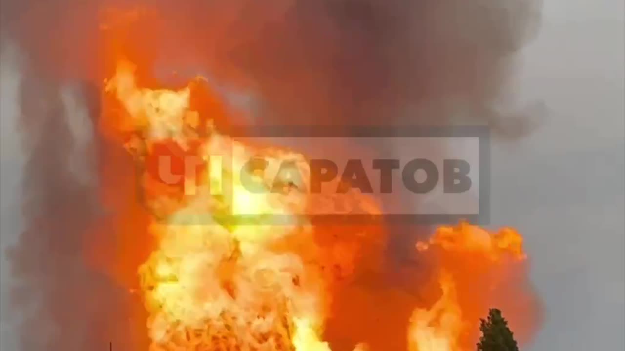 Insane Fire at a Gas Storage Facility(Saratov, Russia)