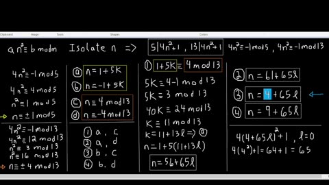 Does 5 and 13 divide a Quadratic? Solve by System of Equations