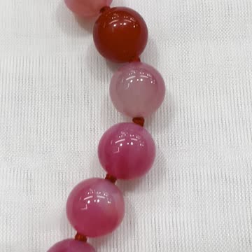 Handmade + Knotting Unique 19” Statement Necklace with 925 Silver, Agate, Jade