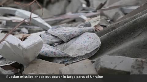 Russian missiles plunge Ukrainian cities into darkness