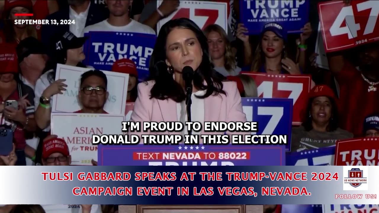 JUST IN: Tulsi Gabbard Issues Warning At Trump Rally: 'The Choice Is Between Freedom Vs. Tyranny'