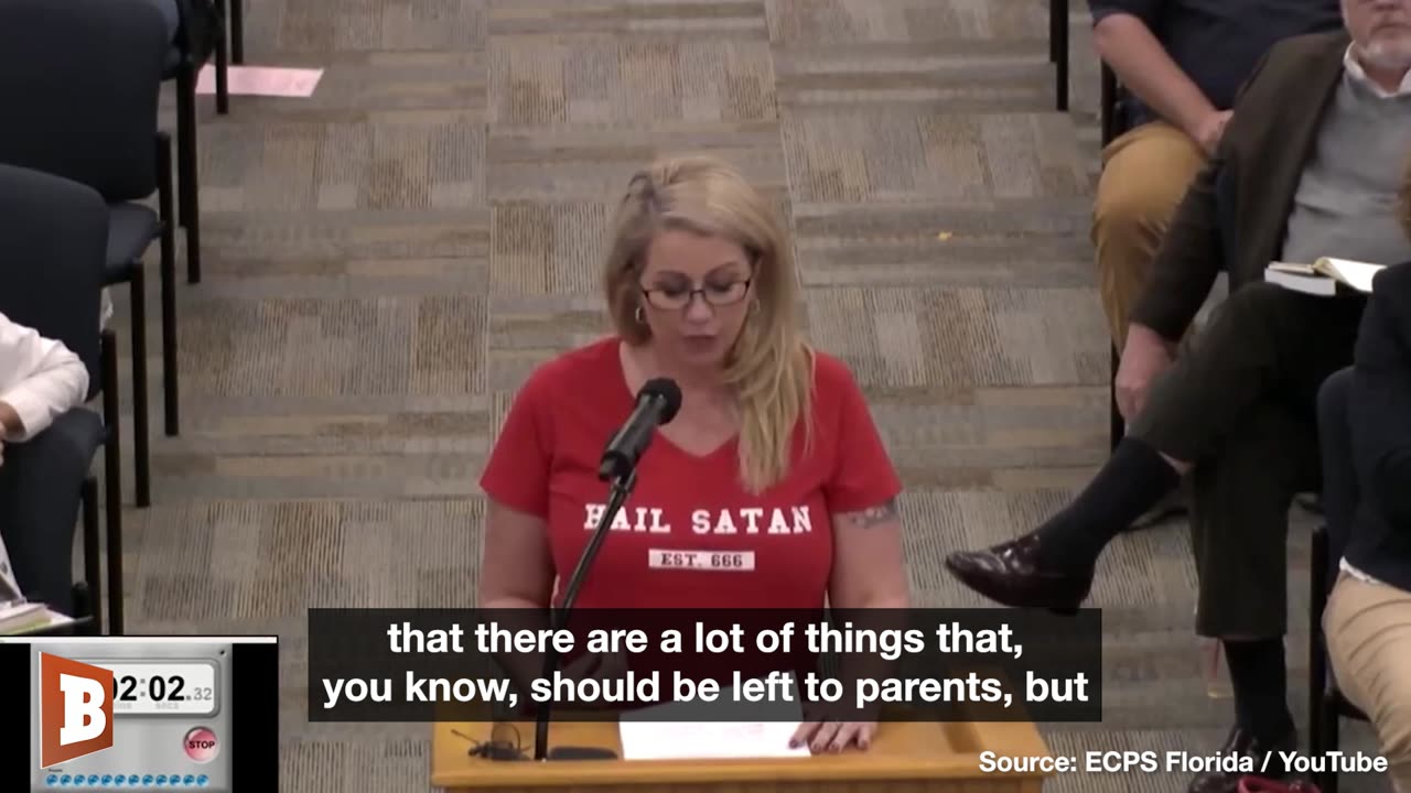 HAIL SATAN Shirt-Wearer: DeSantis A "Tropical Hitler", Parents Not Qualified to Teach Kids About Sex