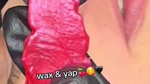 Upper Lip Waxing Tutorial with Sexy Smooth Cherry Desire Hard Wax by @kgwaxstudio