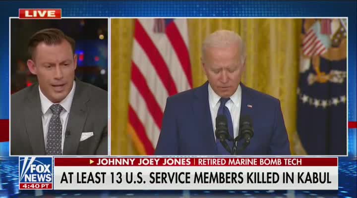 Joey Jones: The only courageous or honest thing that Joe Biden did today ...'