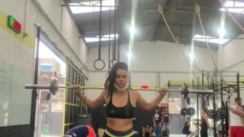 Crossfit Girl Tires Out and Tumbles