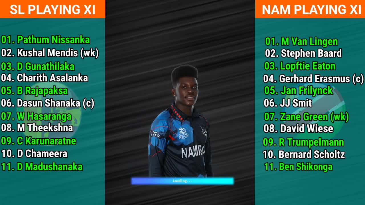 ICC T20 World Cup 2022 Sri Lanka vs Nambia 1st Match both team final playing 11 SL vs NAM