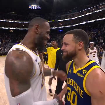 NBA - "Respect for champions". Steph (46p), LeBron (36p, 20r, 12a, W)