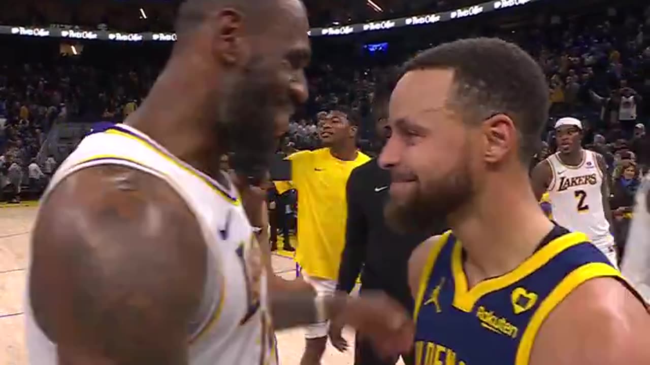 NBA - "Respect for champions". Steph (46p), LeBron (36p, 20r, 12a, W)